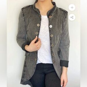 SUZY D - BERNIE MILITARY JACKET VINTAGE WASH DARK GREY LARGE